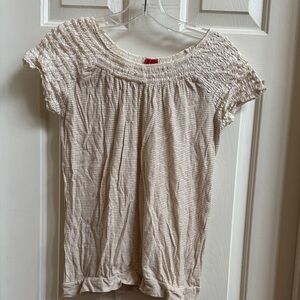 Striped Cream Women's Top